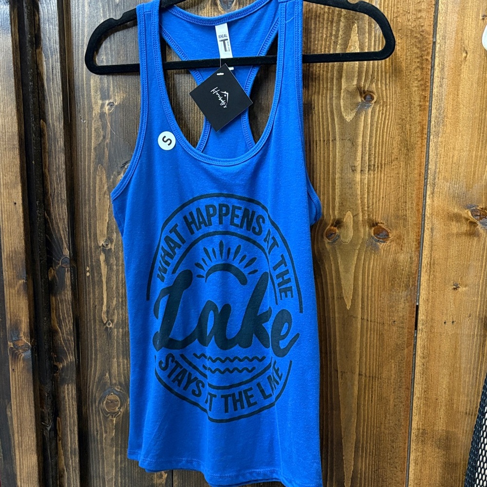 Blue Graphic Women's Swim Tank Top